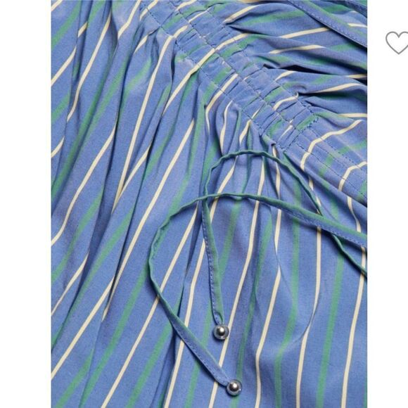 New VERONICA BEARD Teagan Striped Ruched Midi Dress Size 0 - Picture 13 of 16